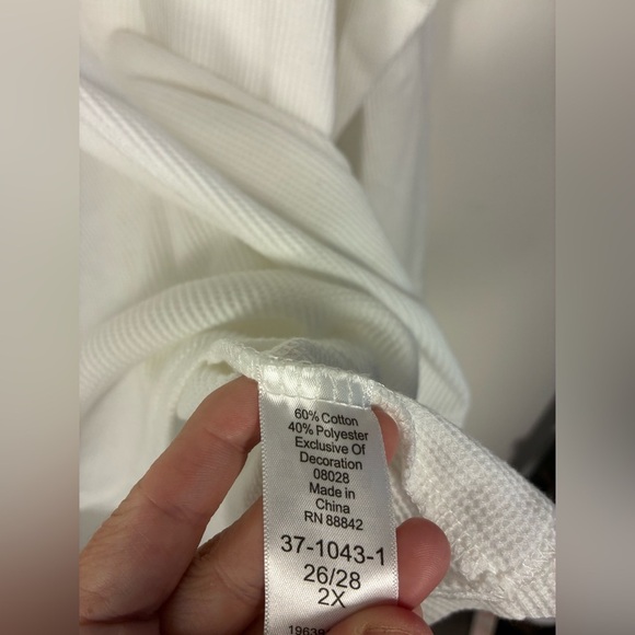 Woman Within Floral Embroidered Waffle Top 2X Boho - Picture 4 of 6